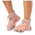 thumbnail image 1 of High Top Sneakers for Women Rhinestone Glitter Platform Shoes Fashion Non Slip Sparkly Casual Athletic Footwear Daily Party Wear Pink Size 6, 1 of 6