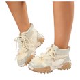 thumbnail image 1 of High Top Sneakers for Women Rhinestone Glitter Platform Shoes Fashion Non Slip Sparkly Casual Athletic Footwear Daily Party Wear White Size 6, 1 of 7