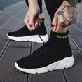 thumbnail image 1 of High Top Stretch Knit Slip On Sneakers Lace Up Shock Absorbing Walking Running Shoes, 1 of 4