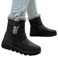 thumbnail image 1 of High Top Winter Snow Boots for Women Hook and Loop Waterproof Furry Lined Platform Fashion Ankle Booties, 1 of 7
