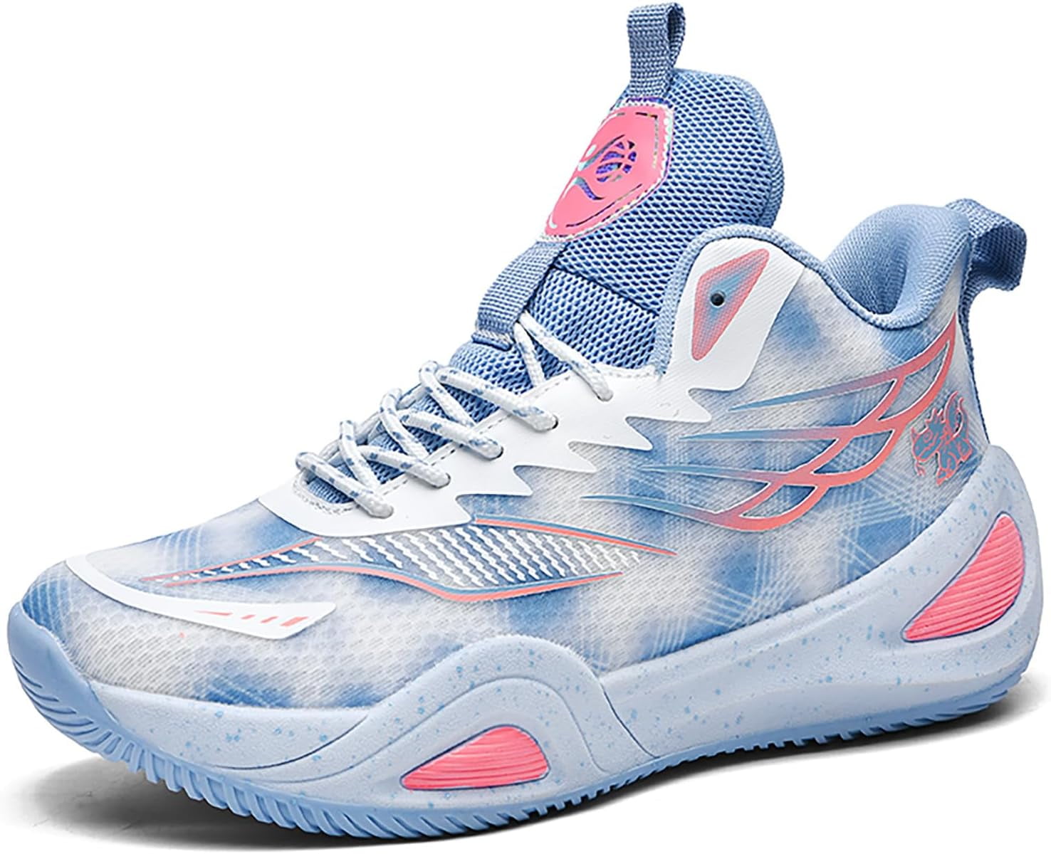 Mens Boys Fashion High Top Basketball Shoes Comfortable Shock