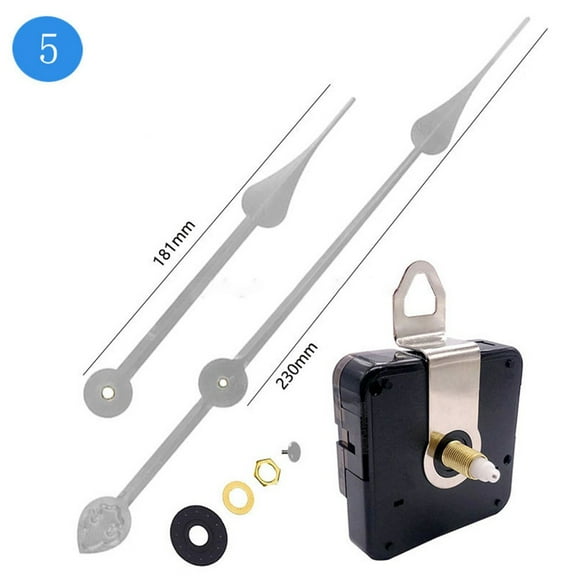 High Torque Long Hands Silent Quartz Clock Movement Mechanism Replacement DIY Silver 2