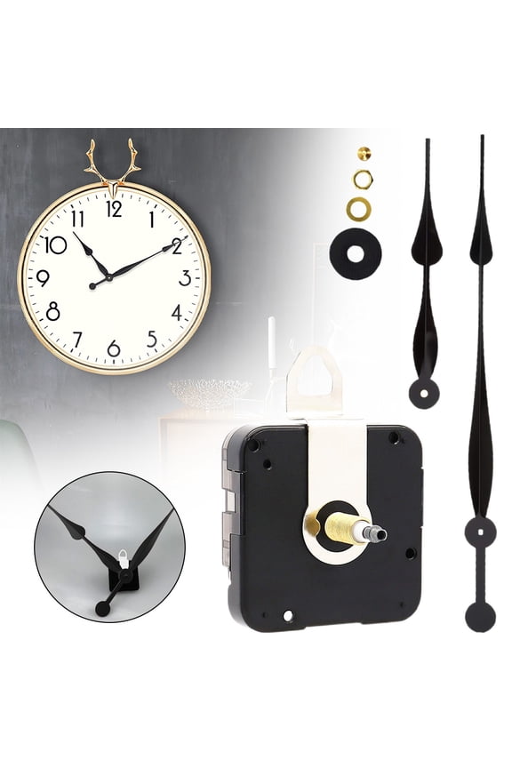 High Torque Long Shaft Clock Movement Mechanism With 12 Inch Long Hands Total Shaft Length 1 3/32 Inches