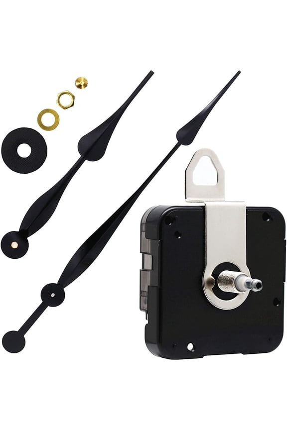 High Torque Long Shaft Clock Movement Mechanism with 12 Inch Long Spade Hands