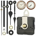 thumbnail image 1 of High Torque Long Shaft Wall Clock Movement Mechanism with 2 pairs of Hands, Silent Sweep Battery Quartz Clock Motor Movement Kit for DIY Repair Parts Replacement (1.22inch Shaft), 1 of 8