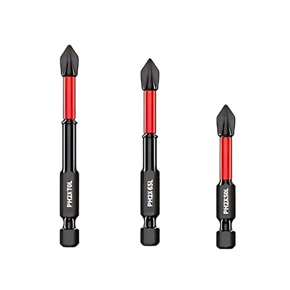 High-Torque Phillips Screwdriver Bit Set - Tungsten Steel, Anti-Slip, Hex Design for Precision, Durable and Corrosion-Resistant, Perfect for Electric Drills and DIY