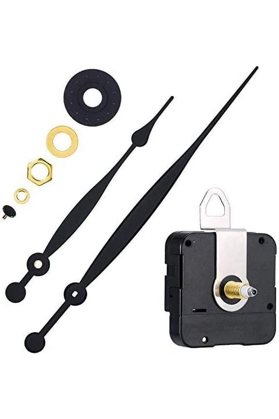 High Torque Quartz Clock Movement Replacement Parts with 208 mm/ 8.2 Inches Long Spade Hands and Hanger (20 mm (4/5 inches))