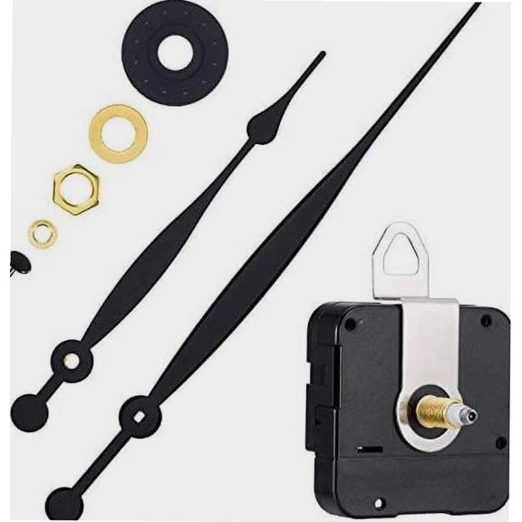High Torque Quartz Clock Movement Replacement Parts with 208 mm/ 8.2 Inches Long Spade Hands and Hanger (20 mm (4/5 inches))