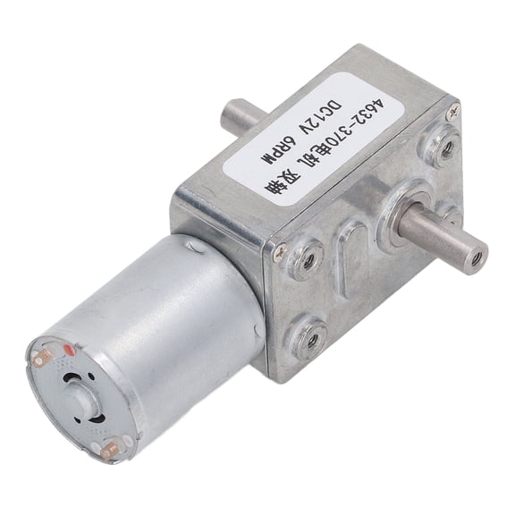 High Torsion Dual Shaft Turbo Worm Geared Motor DC 12V 6RPM Micro Gearbox Electrical Tools for Window Openers, 13 x 9 x 4 Inches / 33.02 x 22.86 x 10.16 cm