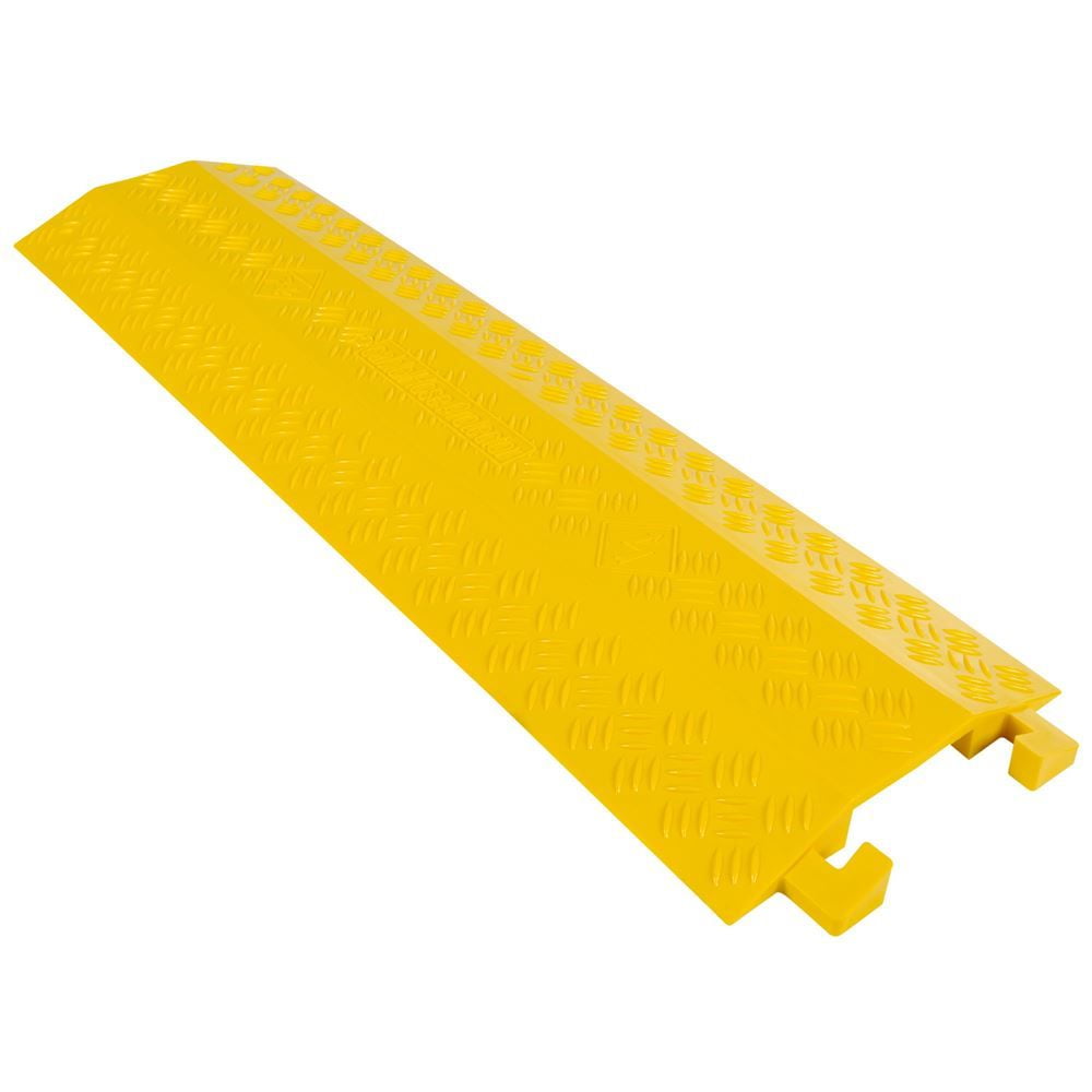 High Traffic Pedestrian Light Equipment Drop-Over Cable Cover Ramp, Size: 37.75 x 11 x 1.38, Yellow