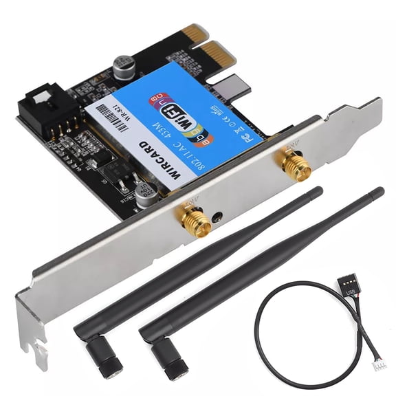 High Transmission Speed Dual Band PCIE Wireless Card Smooth Internet Connection for WIN7/8/8.1/10 Systems