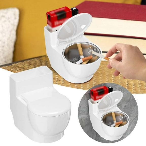 High-Value Desktop Ornament Ashtray with Lid for Living Room Bedroom Bathroom - Decorative Fly Design in for Unique Home