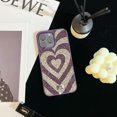 High Value Swirl Gradient Bling Love Heart Phone Case For Iphone15Pro