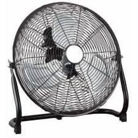 High Velocity Floor Fan, Black Heavy-Duty Metal, 12 In. - Quantity 1