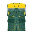 thumbnail image 1 of High Vis Reflective Safety Vest For Wommen Men Zipper Large Pockets Mesh Construction Apparel Neon Vest For Work Fish Hiking Green L, 1 of 4