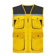 thumbnail image 1 of High Vis Reflective Safety Vest For Wommen Men Zipper Large Pockets Mesh Construction Apparel Neon Vest For Work Fish Hiking Yellow M, 1 of 4