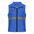 thumbnail image 1 of High Vis Safety Vest Womens Breathable Zip Up Sleeveless Reflective Strip Waistcoat Fish Hiking Vest With Zip Closure Pockets Blue L, 1 of 4