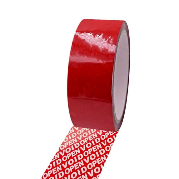 High Viscosity 50M Void Security Warranty Anti-Fake Label Adhesive Tape Security Sealing Sticker Tamper Proof RED 10MM