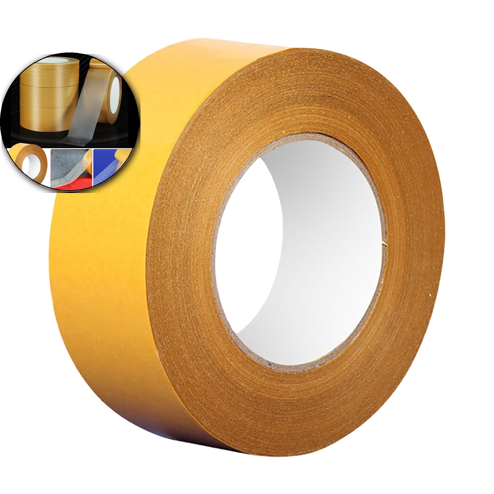 High-Viscosity Cloth Base Tape, Transparent Double-Sided Carpet Adhesive, Strong Grip Mesh Reinforced Tape for Flooring Installation Use