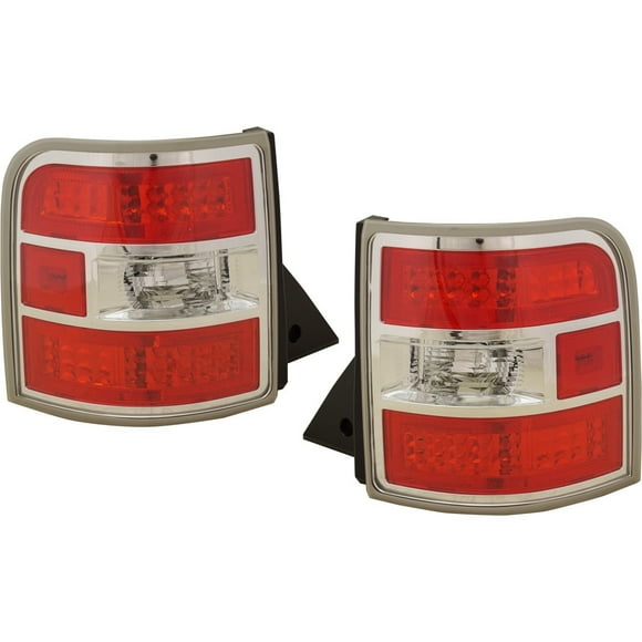 High-Visibility 2009-2011 for Ford for Flex Tail Light Set - Clear/Red, Certified, Plug-and-Play (2-Pack)