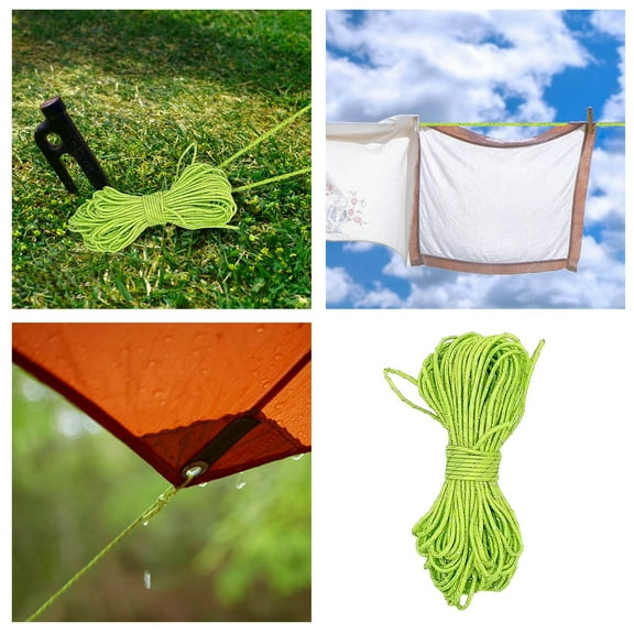 High-Visibility Reflective Tent Guy Line 2mm Diameter 20 Meter Windproof Camping Rope for Secure Outdoor Shelter Setup