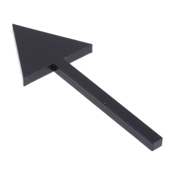 High Visibility Black Acrylic Arrow Wall Sign Easy Install Directional Guide for Home Or Warehouse