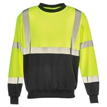High Visibility Crewneck Sweatshirt, Type R Class 3, Lime, M, SAFEGEAR
