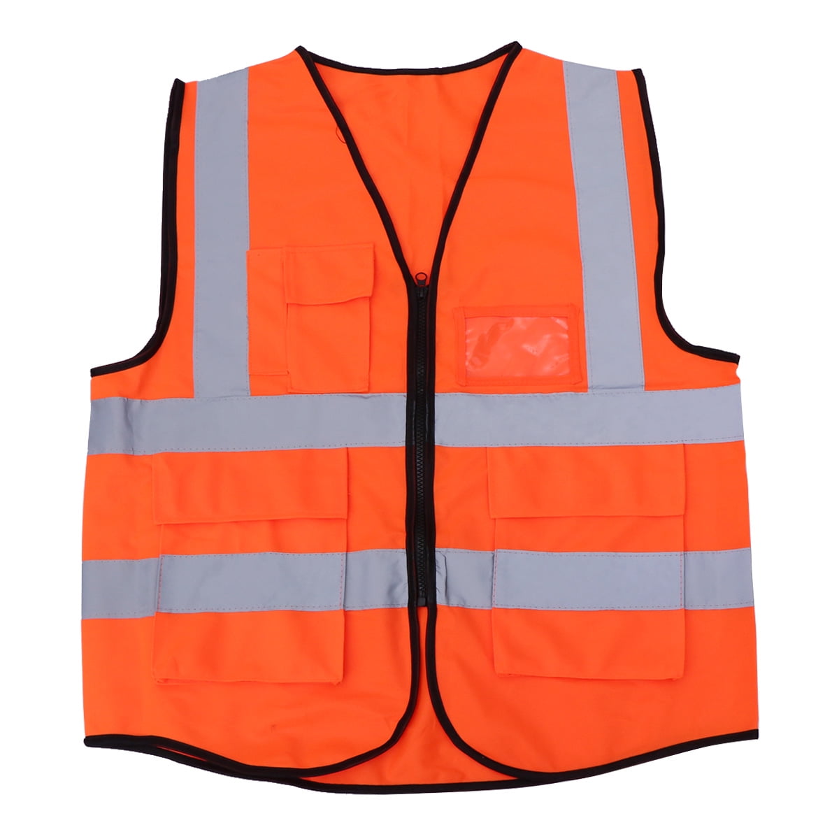 15 Pack Reflective Safety Vests with Pockets and Zipper High