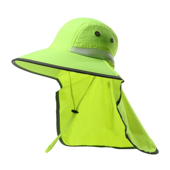 High Visibility Fluorescent Color Fisherman Hat Wide Brims Sunshade Hat with Sun Protections For Outdoor Enthusiast