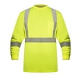 thumbnail image 1 of High Visibility Fluorescent Safety T-Shirt - Full Sleeve - 100% Polyester (2XL - 3 pack, Yellow), 1 of 5