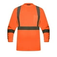 thumbnail image 1 of High Visibility Fluorescent Safety T-Shirt - Full Sleeve - 100% Polyester (4XL - 3 pack, Orange), 1 of 4