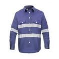 thumbnail image 1 of High Visibility Hi Vis Reflective Safety Work Shirts (3X-Large, Navy Blue), 1 of 3