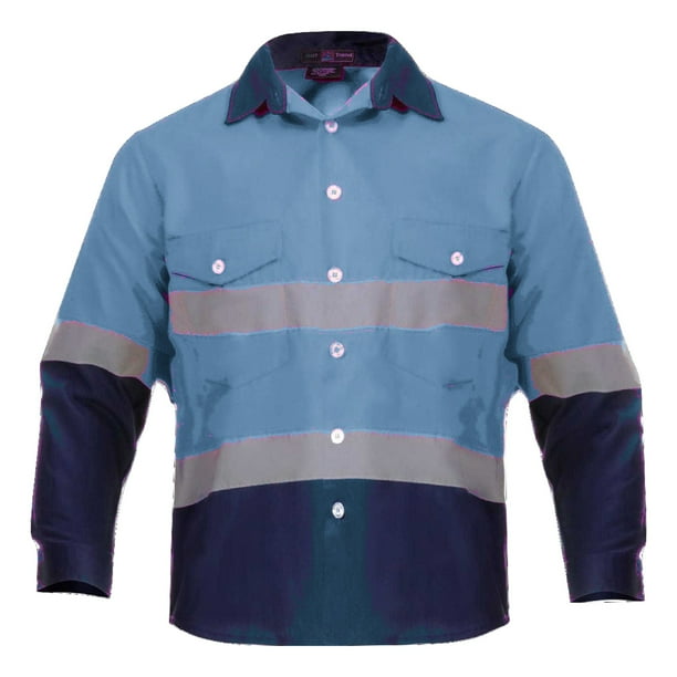 Blue reflective safety shirts best sale