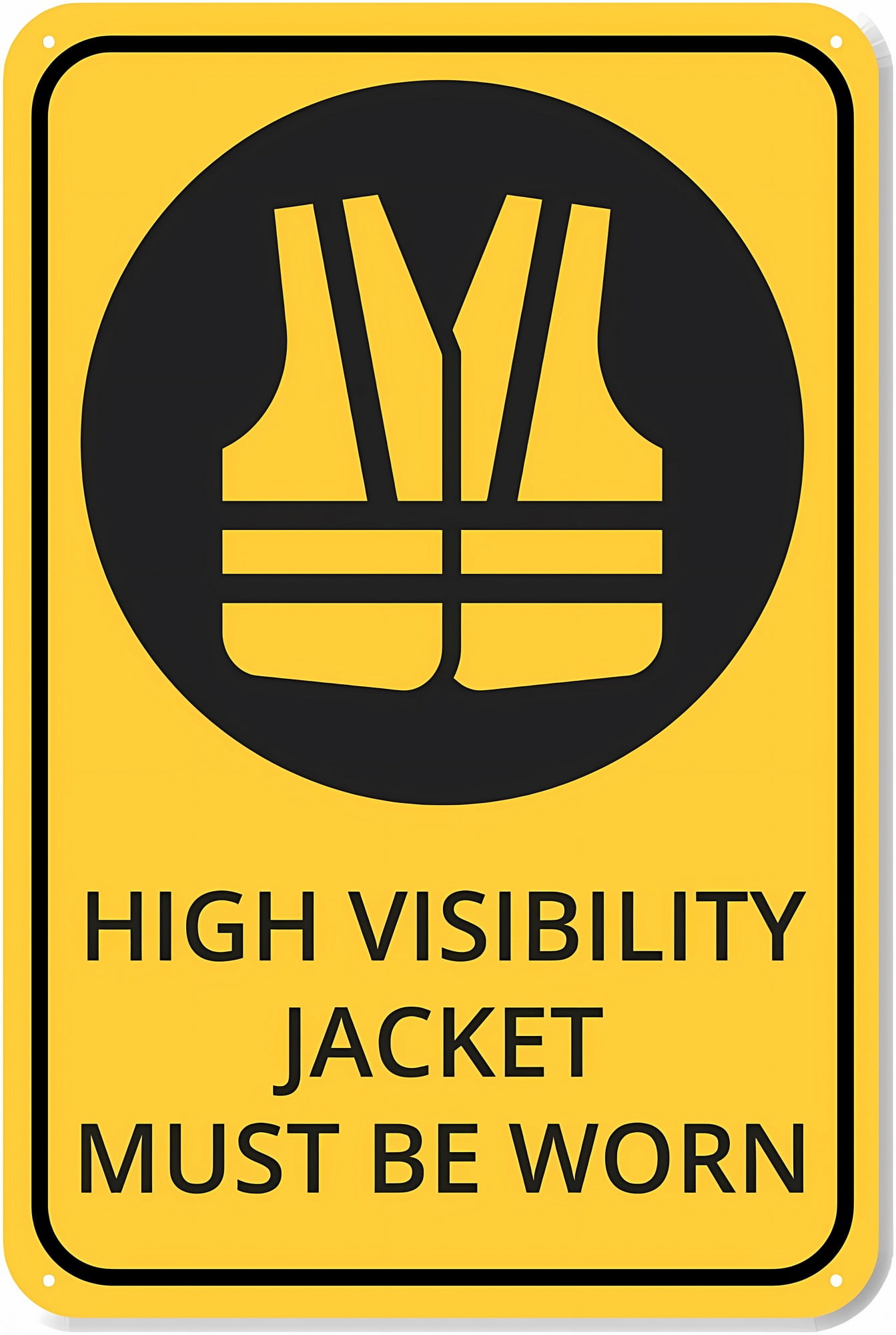 High Visibility Jacket Must Be Worn PPE Sign - 8