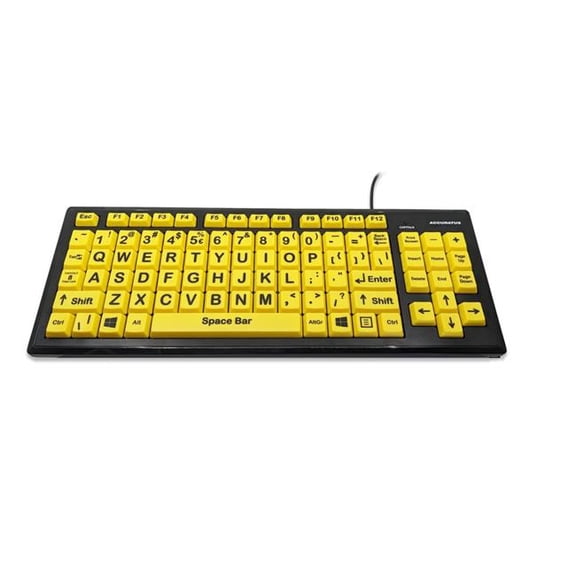 VISION IMPAIRMENT BLACK KEYBOARD XL KEYS