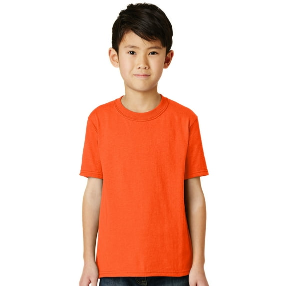 High Visibility Kids Active T-shirt - Safety Orange, Medium
