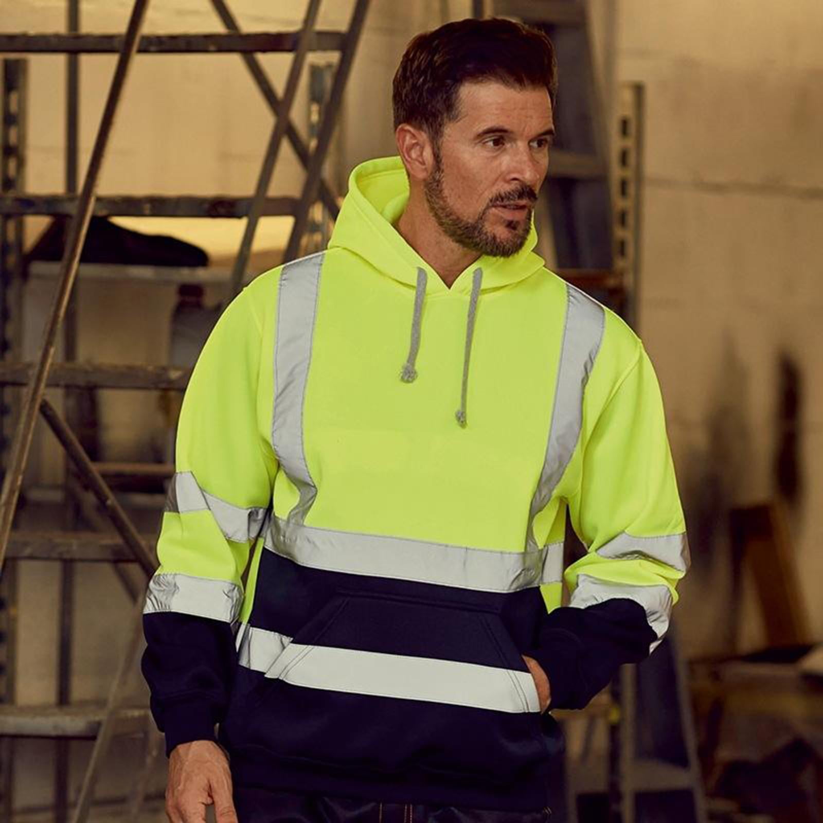 High visibility hooded sweatshirt cheap
