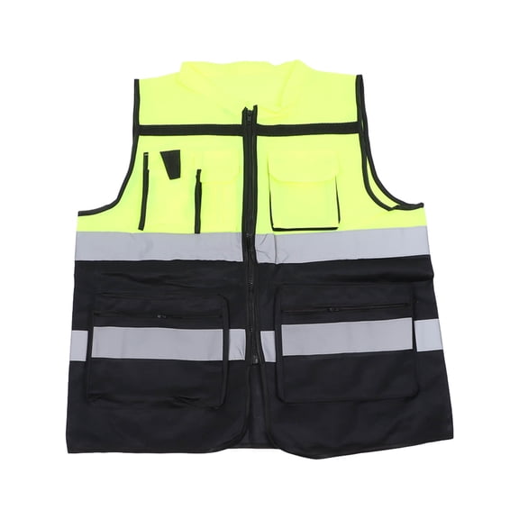 High-Visibility Mesh Safety Vest with Multiple Pockets & Reflective Strips for Enhanced Breathability and Storage Bienvenido