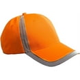 thumbnail image 1 of High Visibility Neon Orange 6 Panel Baseball Hat Cap, 1 of 1