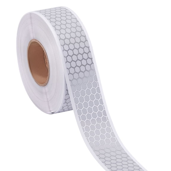 High Visibility PES TPU Silver Reflective Light Stickers White 1 inch(25mm) for DIY
