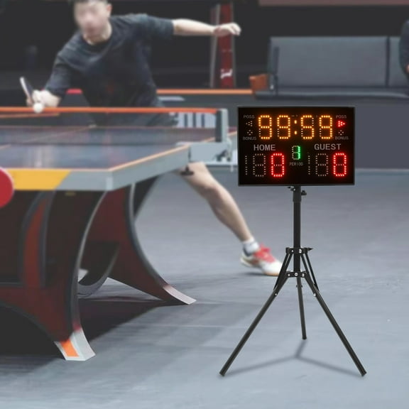 High-Visibility Race Timing Clock with LED Display, Adjustable Brightness & Volume, Ideal for Competitions, Indoor/Outdoor Use, Remote Included