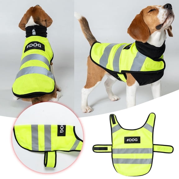 High Visibility Reflective Adjustable Pet Service Vest for Safe Outdoor Night Walking