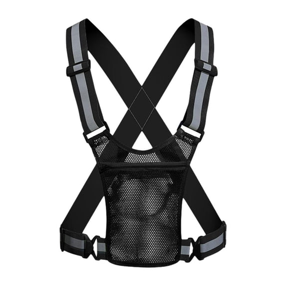 High Visibility Reflective Mesh Vest with Large Pocket for Cycling and Outdoor Safety