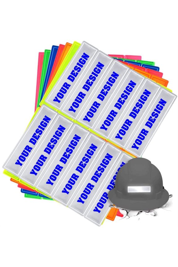 High Visibility Reflective Safety Hard Hat Sticker Customize Logo Hi-Vis Sticker for Helmet