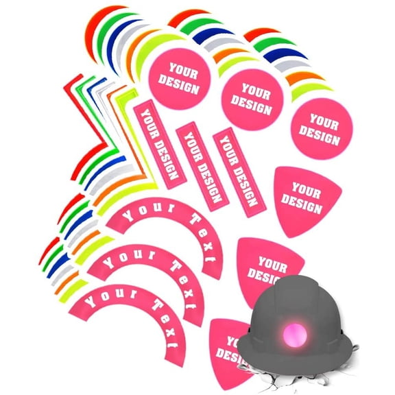 High Visibility Reflective Safety Hard Hat Sticker Customize Logo Hi-Vis Sticker for Helmet
