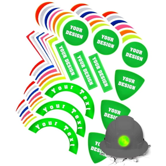 High Visibility Reflective Safety Hard Hat Sticker Customize Logo Hi-Vis Sticker for Helmet