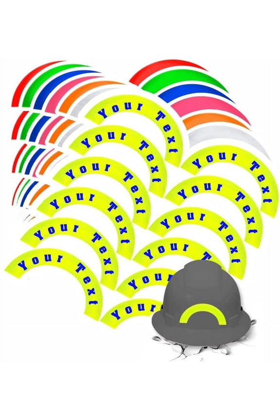 High Visibility Reflective Safety Hard Hat Sticker Customize Logo Hi-Vis Sticker for Helmet