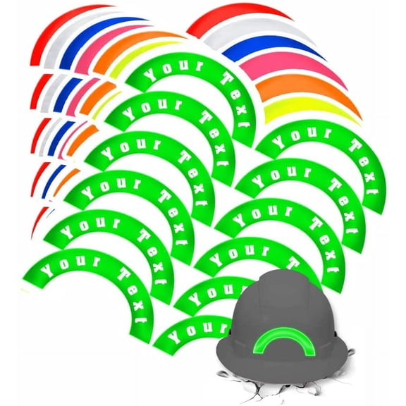 High Visibility Reflective Safety Hard Hat Sticker Customize Logo Hi-Vis Sticker for Helmet