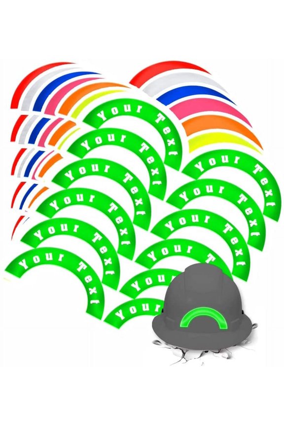 High Visibility Reflective Safety Hard Hat Sticker Customize Logo Hi-Vis Sticker for Helmet