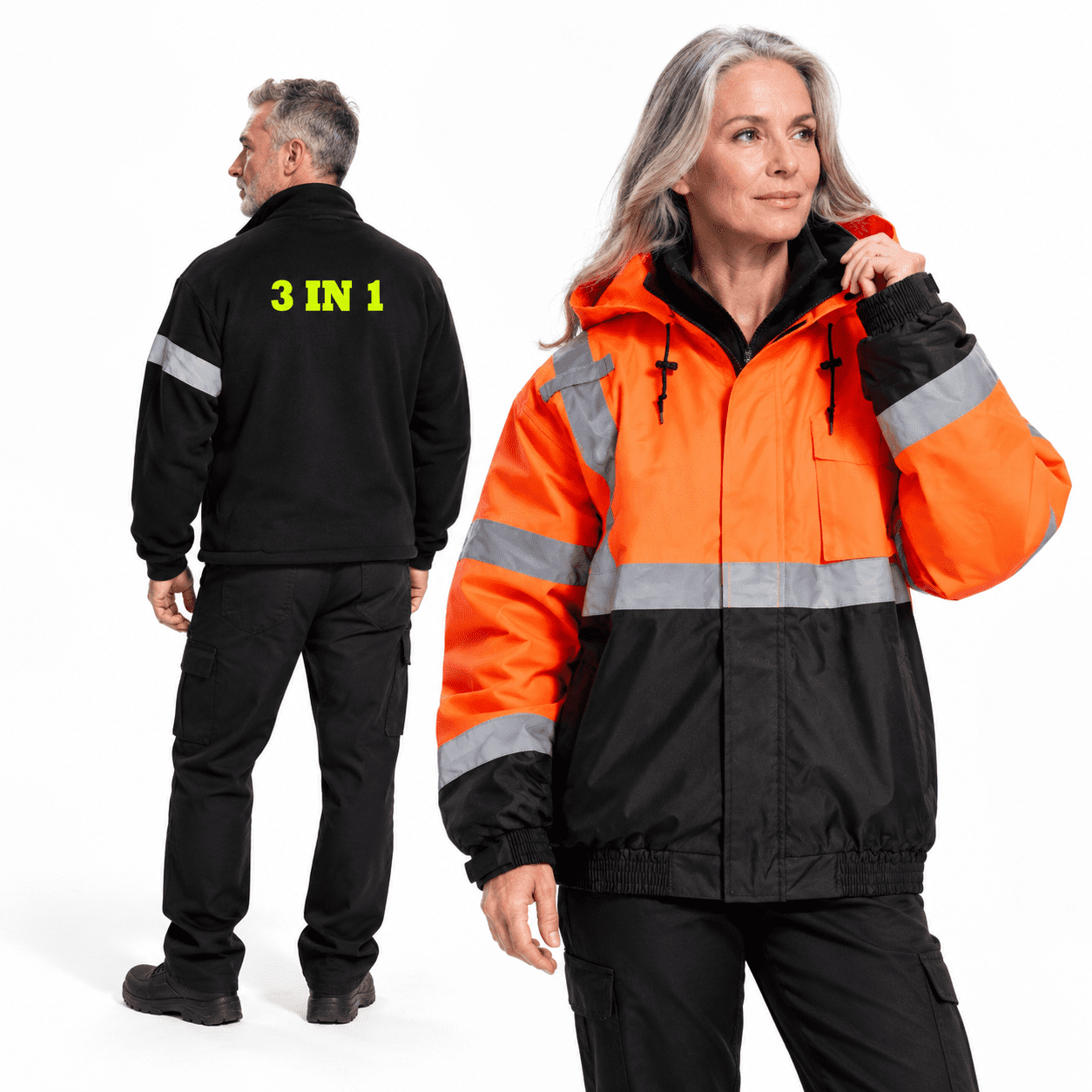 High Visibility Reflective Safety Jacket, Orange-4203, 4X-Large ...